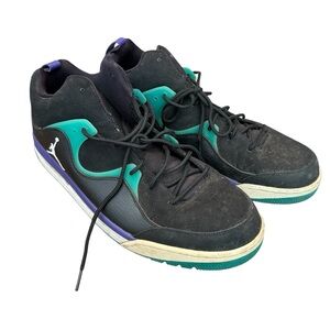 Jordan Flight TR 97 Black and Teal Sneakers with Purple Accents size 14